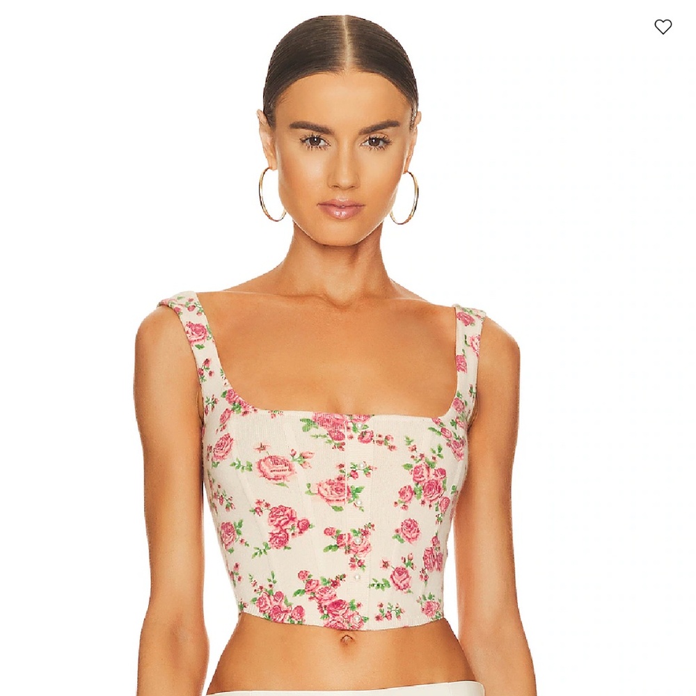 danielle guizio - Knitted Corset Top